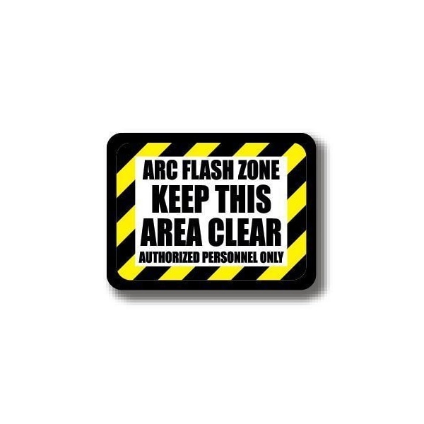 Ergomat 24in x 18in RECTANGLE SIGNS - ARC FLASH ZONE Keep this Area Clear DSV-SIGN 432 #2388 -UEN - main